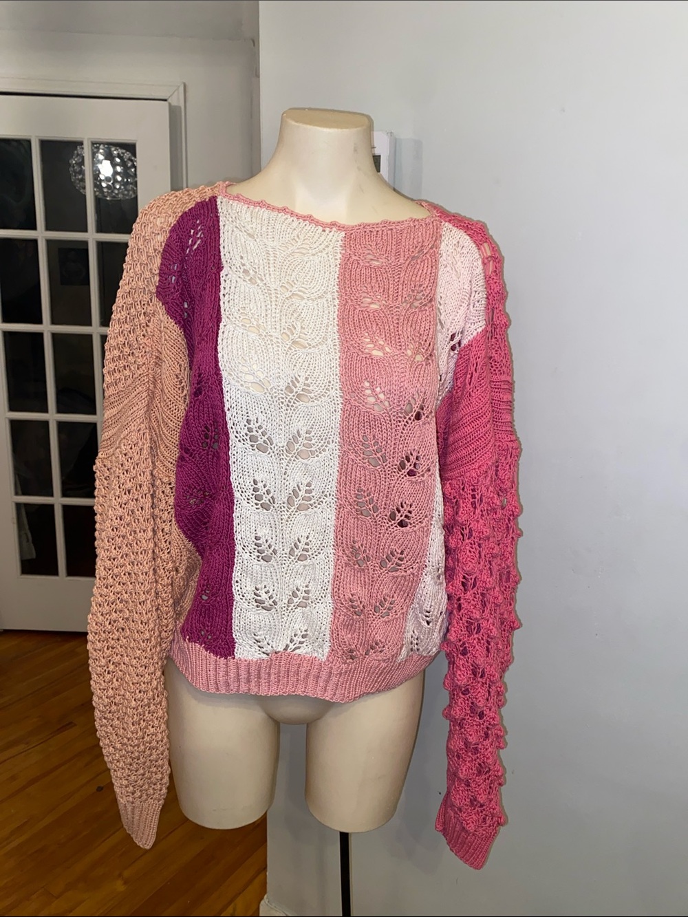 Vintage Grazia Fava Milano Oversized Crotchet knit sweater size ML